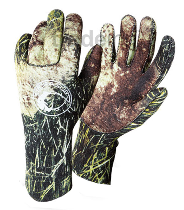 Sporasub Sea Green Camu Gloves 2 Mm