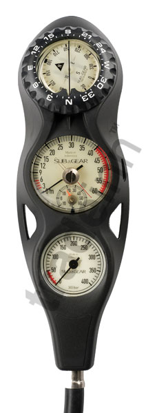 Subgear Pressure Gauge + Depth Gauge + Compass